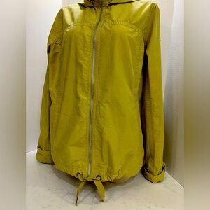 Columbia Green Utility Jacket with Hood and Adjustable Hem